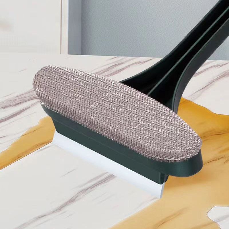 2-in-1 Window Screen Cleaning Brush with Scraper - Dual-Sided Mesh Screen Duster