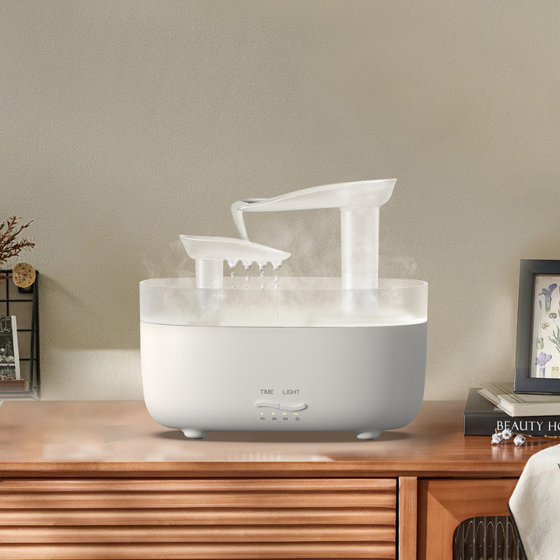 Waterfall Aromatherapy Diffuser & Humidifier - Desktop Essential Oil Mist Maker