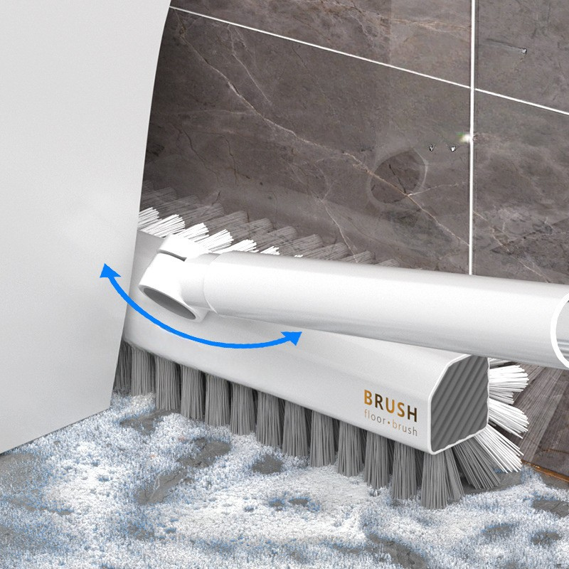 Gap Cleaning Brush for Floors - Hard Bristle Long Handle Tile & Grout Scrubber