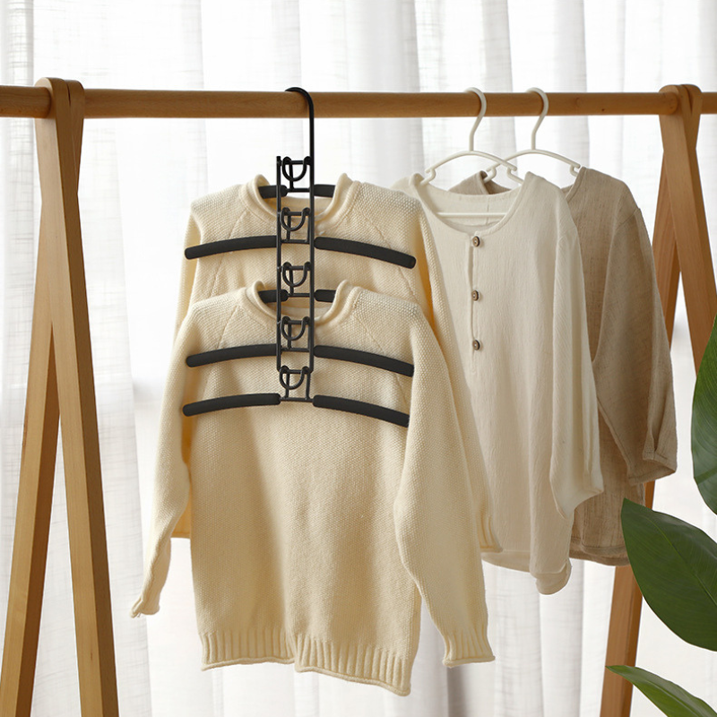 Multi-Layer Hanger Hook Rack - Space-Saving Closet Storage for Multiple Garments