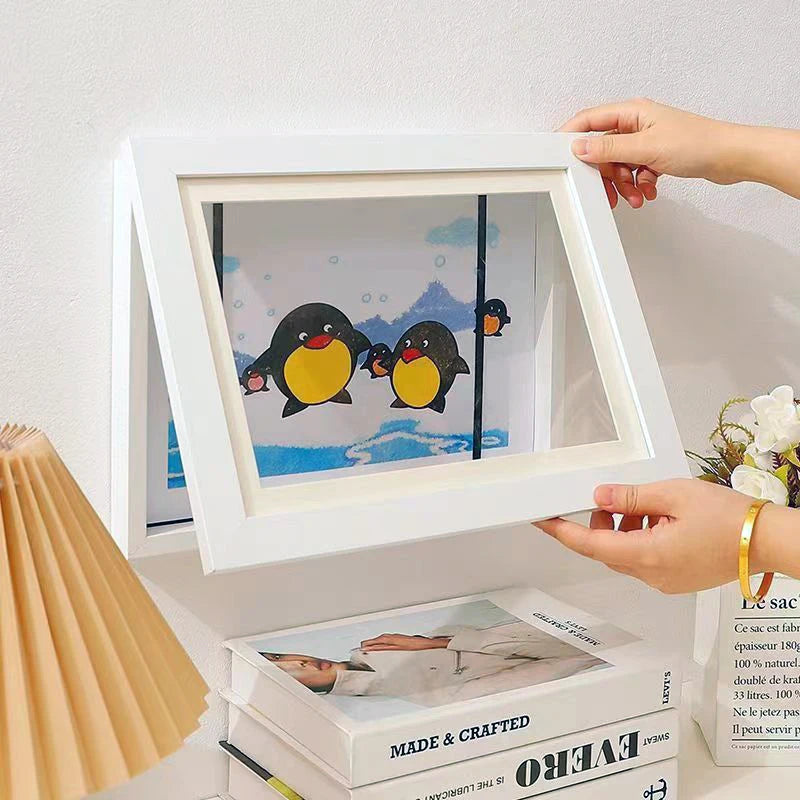 Children Drawing Frame A4 Wooden Poster Frame for Walls Children'S Art Frame Changeable Kids Pictures Display Frames Home Decor