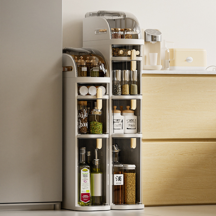 Narrow Gap Storage Cabinet - Slim Rolling Multi-Layer Drawer Organizer
