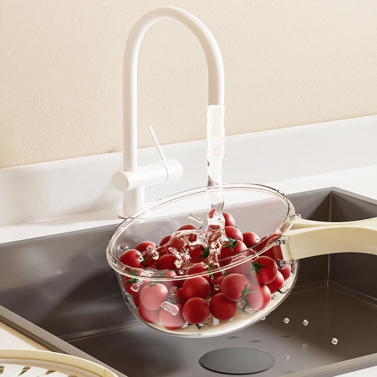 Drain Basket with Lid - Kitchen Washing & Storage Box with Ventilation