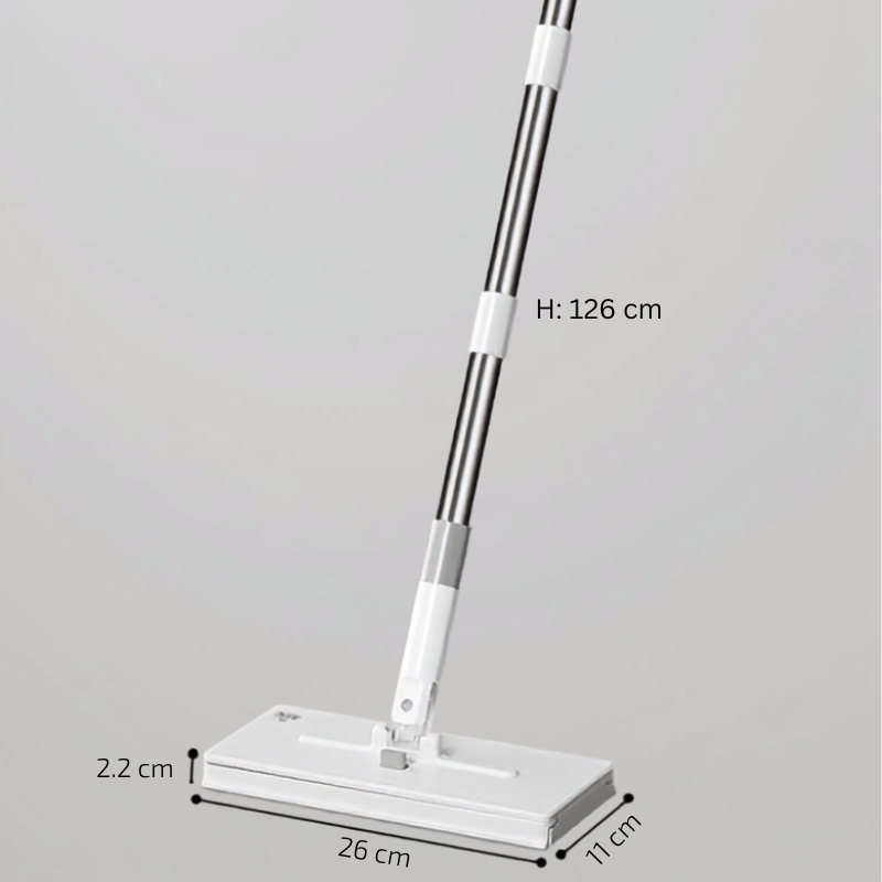 Auto Clamp Flat Floor Mop - One-Click Release Wet & Dry Cleaning Tool