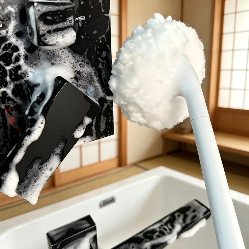 Soft Bristle Bathroom Cleaning Brush - Gentle Scrub Brush for Tile, Sinks & Toilets