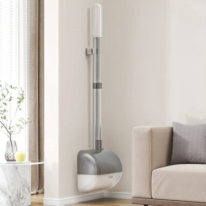 Wall-Mounted Broom & Dustpan Set - Space-Saving Sweeping Kit