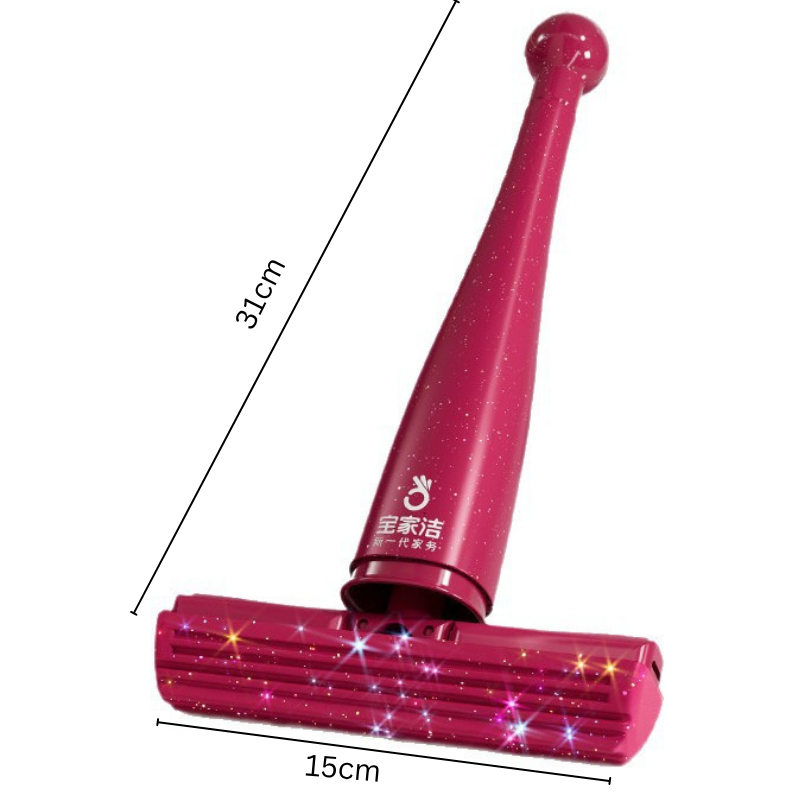 Mini Self-Wringing Sponge Mop - Compact Spill Cleaner for Sinks & Counters