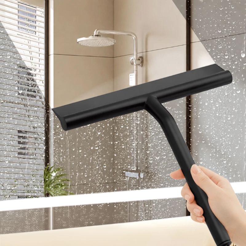 Silicone Window Squeegee - Streak-Free Glass & Shower Door Cleaner