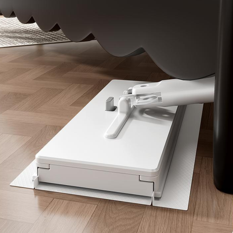 Auto Clamp Flat Floor Mop - One-Click Release Wet & Dry Cleaning Tool