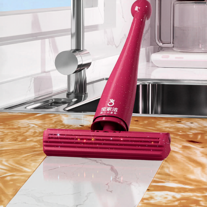 Mini Self-Wringing Sponge Mop - Compact Spill Cleaner for Sinks & Counters