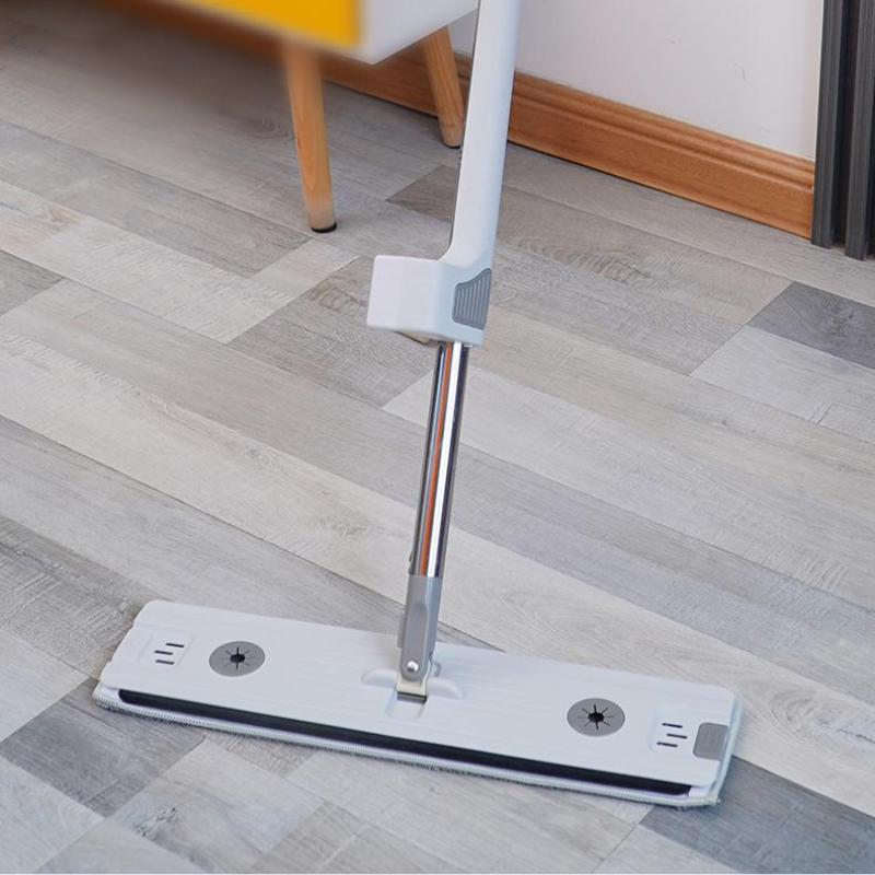 Hands-Free Flat Mop - No-Touch Wet & Dry Floor Cleaning System