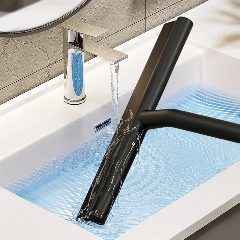 Silicone Window Squeegee - Streak-Free Glass & Shower Door Cleaner