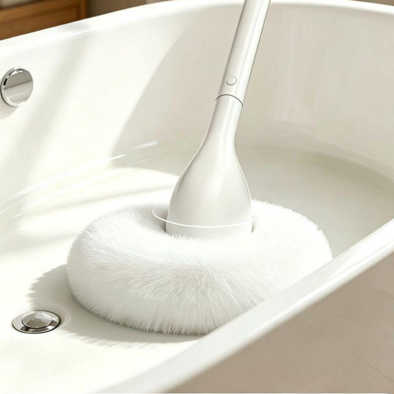 Soft Bristle Bathroom Cleaning Brush - Gentle Scrub Brush for Tile, Sinks & Toilets