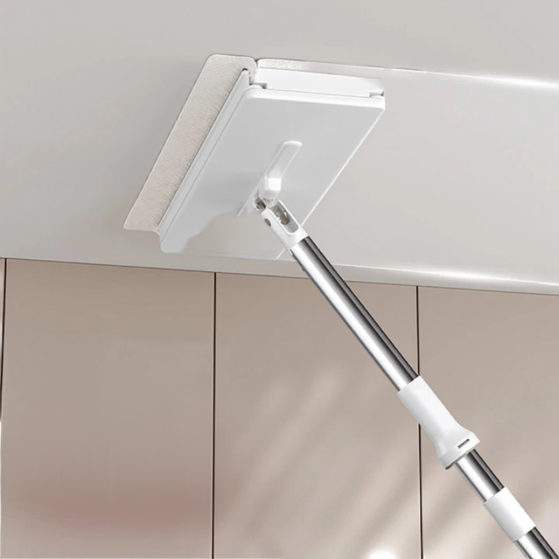 Auto Clamp Flat Floor Mop - One-Click Release Wet & Dry Cleaning Tool