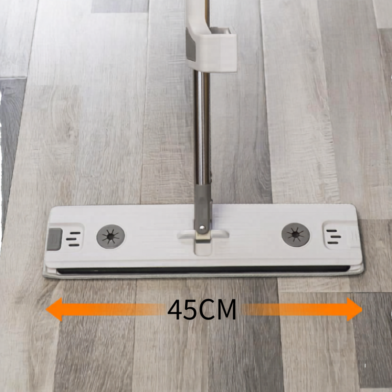 Hands-Free Flat Mop - No-Touch Wet & Dry Floor Cleaning System