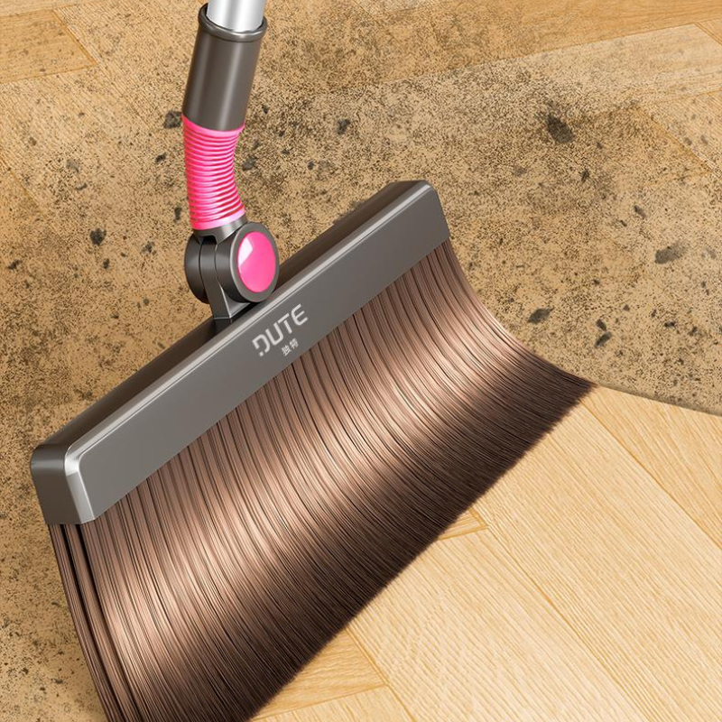 Wall-Mounted Broom and Dustpan Set - Non-Stick Hair Design Compact Sweeping Kit