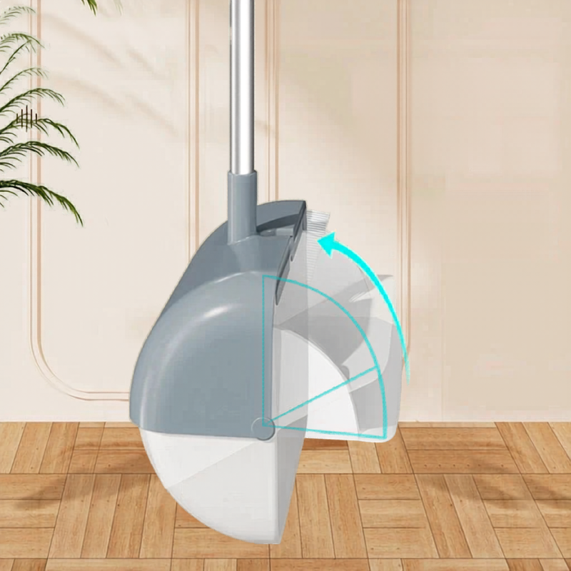 Wall-Mounted Broom & Dustpan Set - Space-Saving Sweeping Kit