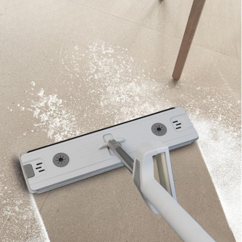 Hands-Free Flat Mop - No-Touch Wet & Dry Floor Cleaning System