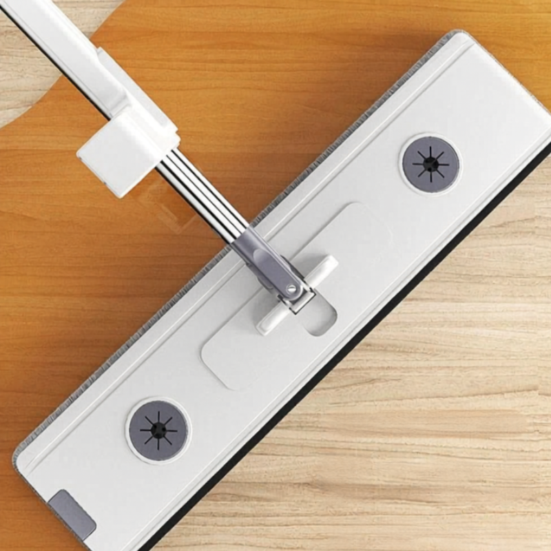 Hands-Free Flat Mop - No-Touch Wet & Dry Floor Cleaning System