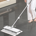 Auto Clamp Flat Floor Mop - One-Click Release Wet & Dry Cleaning Tool