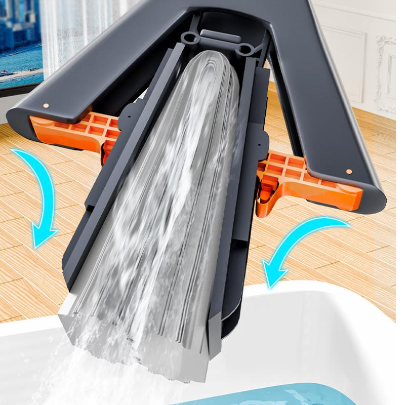 Easy Wring Sponge Mop - Built-In Wringer for Wet & Dry Floor Cleaning