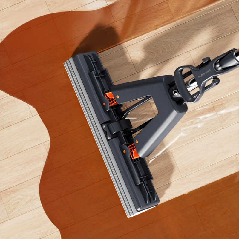Easy Wring Sponge Mop - Built-In Wringer for Wet & Dry Floor Cleaning
