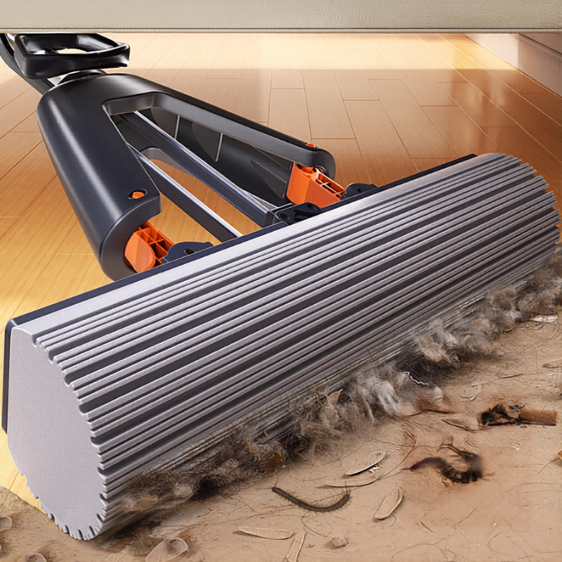 Easy Wring Sponge Mop - Built-In Wringer for Wet & Dry Floor Cleaning