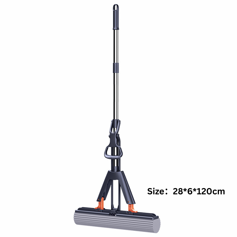 Easy Wring Sponge Mop - Built-In Wringer for Wet & Dry Floor Cleaning
