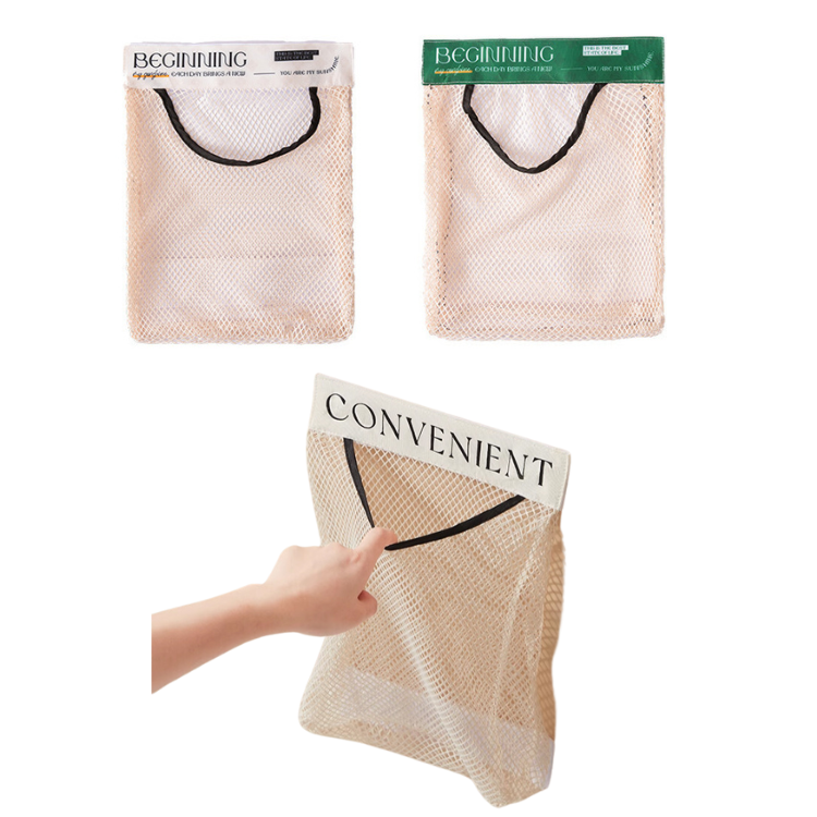 Kitchen Velcro Storage Bags - Wall-Mount Bag & Pouch Organizer, Set of 3