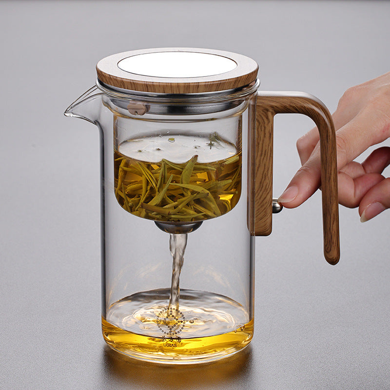 Glass Teapot with Tea and Water Separation - Press-Strain Loose Leaf Teapot
