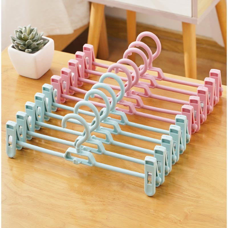 Non-Slip Trouser Clip Hangers - Stackable Space-Saving Pants Storage