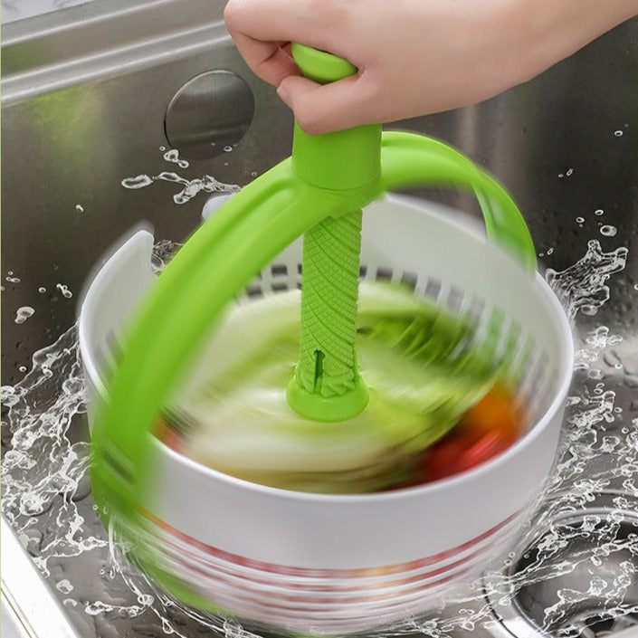 Salad Spinner with Drain Basket - Fast Spin Dryer for Crisp, Dry Greens
