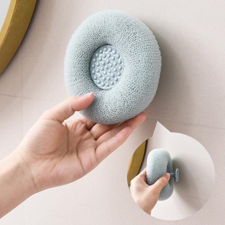 Suction Cup Massage Bath Brush - Hands-Free Foaming Exfoliating Body Brush