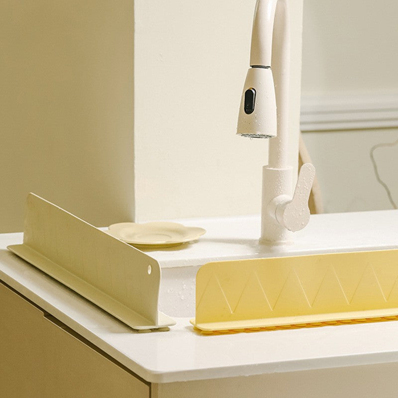 Silicone Sink Splash Guard - Suction Cup Anti-Splash Water Barrier for Kitchen Sinks