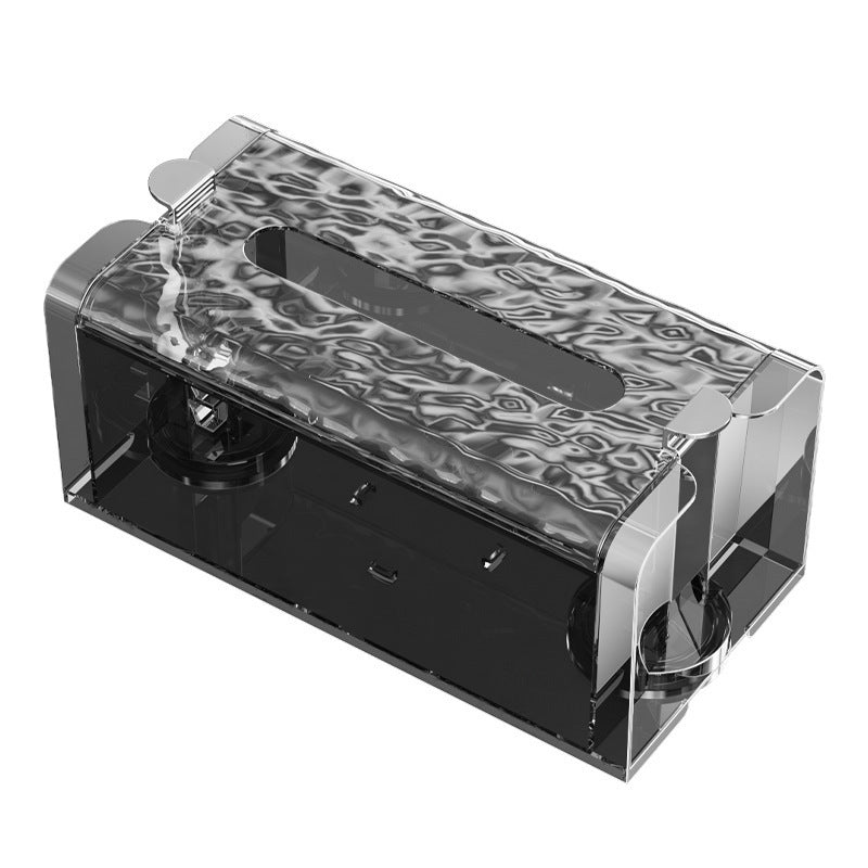 Wall-Mounted Suction Cup Tissue Box Holder - Space-Saving Tissue Storage