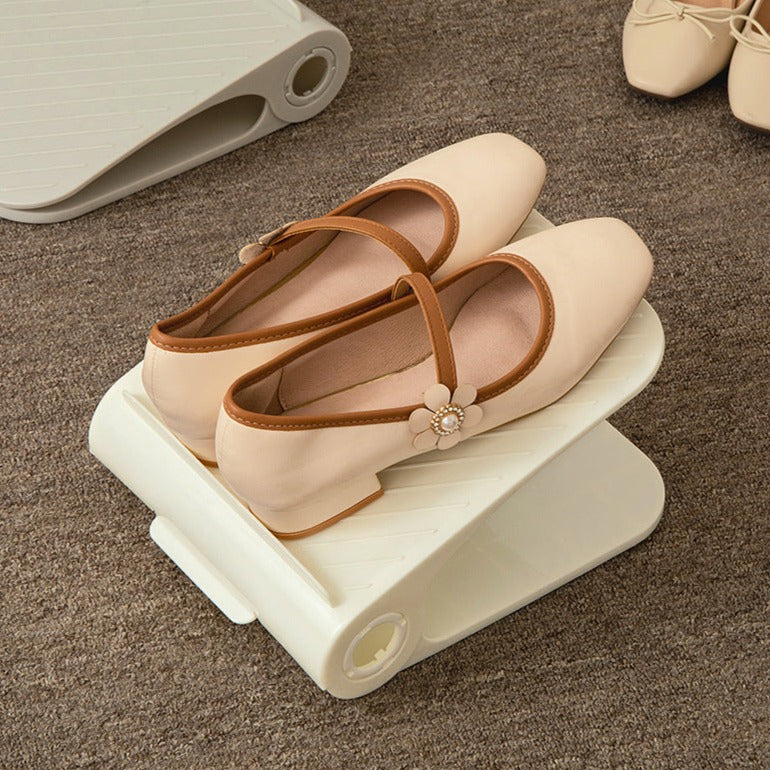 Adjustable Non-Slip Shoe Rack - Expandable Home Shoe Storage Organizer