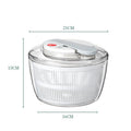 Vegetable Washing & Drying Basin - Press-Drain Salad Spinner Bowl