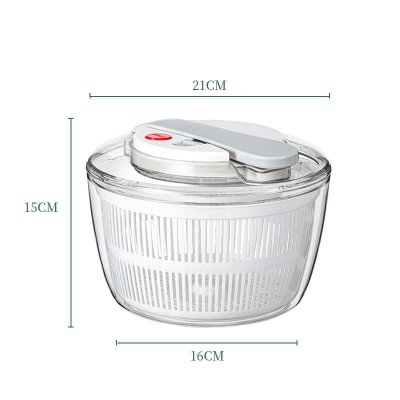 Vegetable Washing & Drying Basin - Press-Drain Salad Spinner Bowl