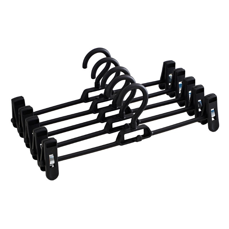Non-Slip Trouser Clip Hangers - Stackable Space-Saving Pants Storage