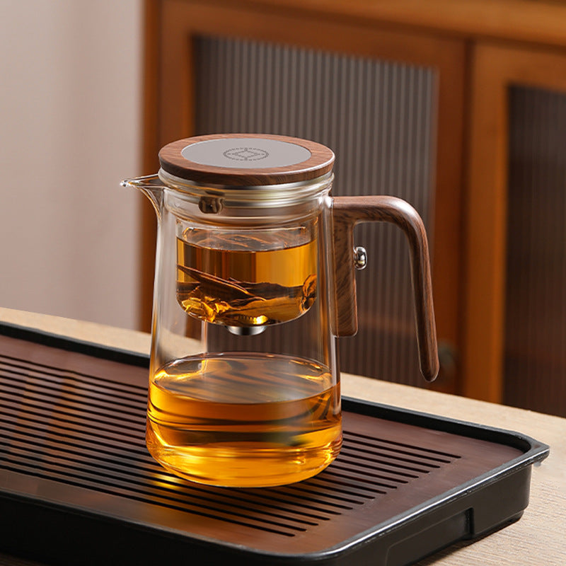 Glass Teapot with Tea and Water Separation - Press-Strain Loose Leaf Teapot