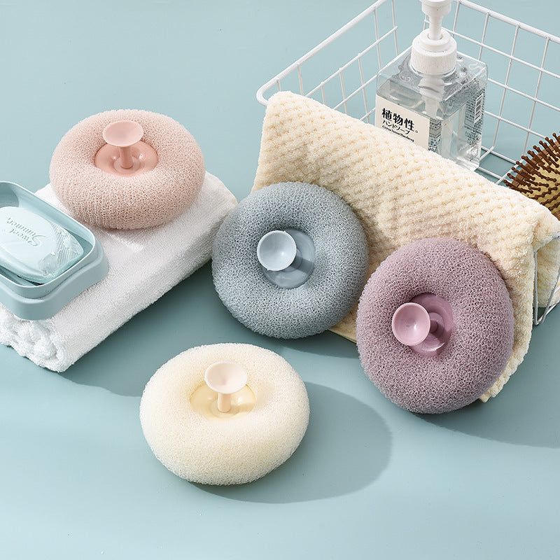 Suction Cup Massage Bath Brush - Hands-Free Foaming Exfoliating Body Brush
