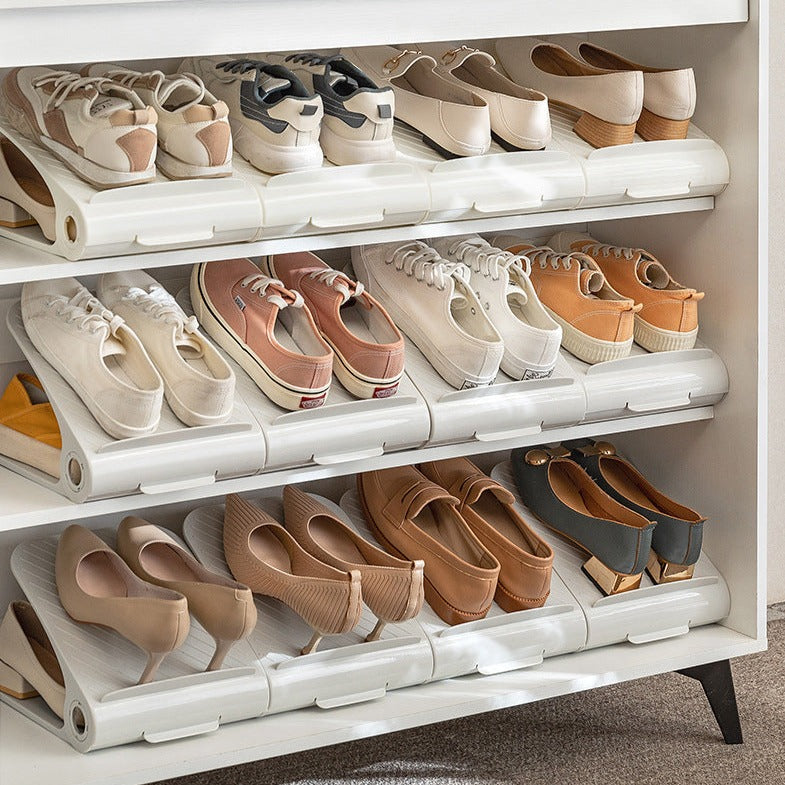 Adjustable Non-Slip Shoe Rack - Expandable Home Shoe Storage Organizer