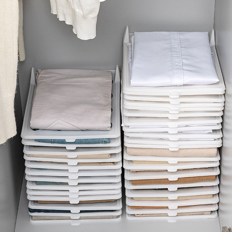 Stackable Clothes Organizer Boards - Folded Clothing Dividers for Closets & Drawers