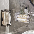 Wall-Mounted Suction Cup Tissue Box Holder - Space-Saving Tissue Storage