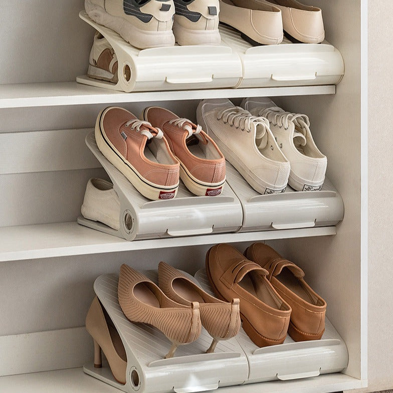 Adjustable Non-Slip Shoe Rack - Expandable Home Shoe Storage Organizer