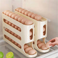 Rolling Egg Storage Box - Slide-Access Refrigerator Egg Organizer