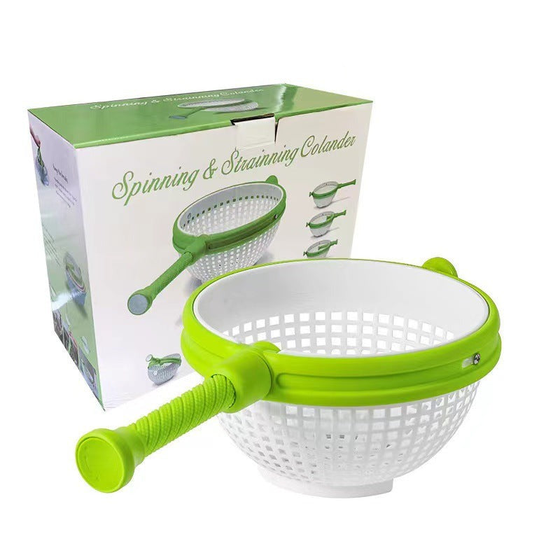 Salad Spinner with Drain Basket - Fast Spin Dryer for Crisp, Dry Greens