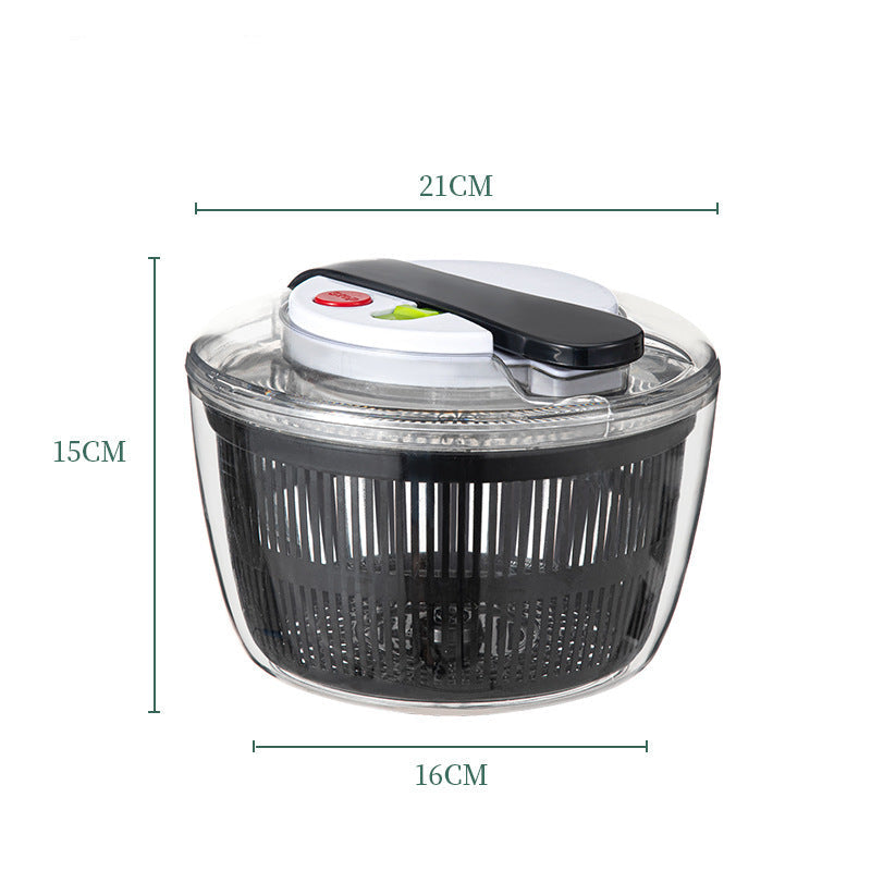 Vegetable Washing & Drying Basin - Press-Drain Salad Spinner Bowl
