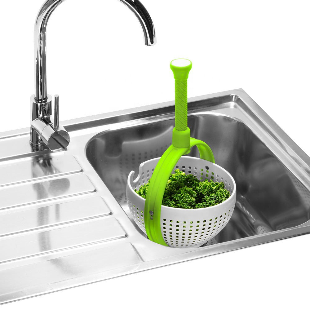 Salad Spinner with Drain Basket - Fast Spin Dryer for Crisp, Dry Greens