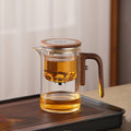 Glass Teapot with Tea and Water Separation - Press-Strain Loose Leaf Teapot